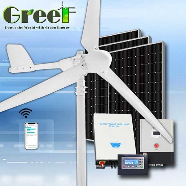 2KW Mini On/Off-grid Solar Hybrid Generator Wiatrowy Turbina Do Domowej Energii Elektrycznej