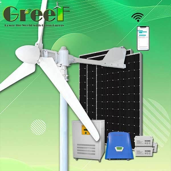 2KW 3KW Łatwa instalacja Turbina wiatrowa o poziomej osi z systemem Off Grid On Grid