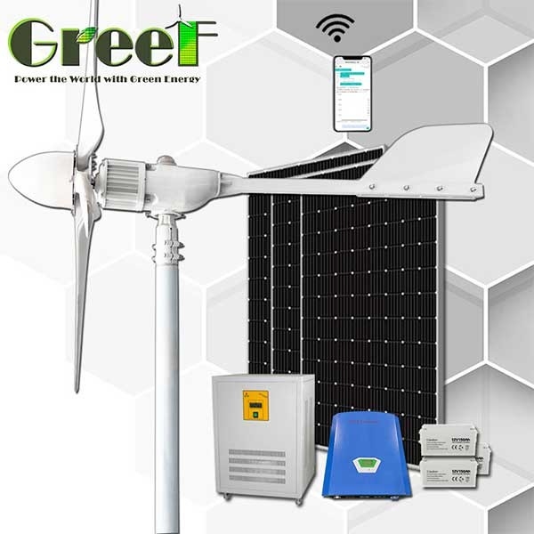 5KW 10KW Nowa energia 3-fazowa pozioma turbina wiatrowa z siatką na dach