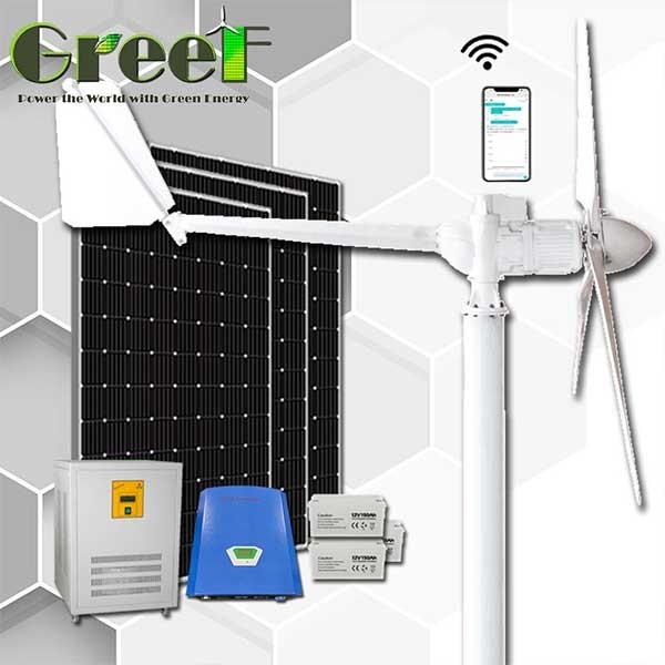 1KW 5KW GREEF Energy Niski poziom hałasu Pozioma oś turbiny wiatrowej Kompletny zestaw systemu zasilania