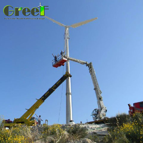 Aktywny system odchylania IP54 Ochrona Pozioma Oś Generator Wiatrowy Dla Niskiej Konserwacji Produkcji Energii