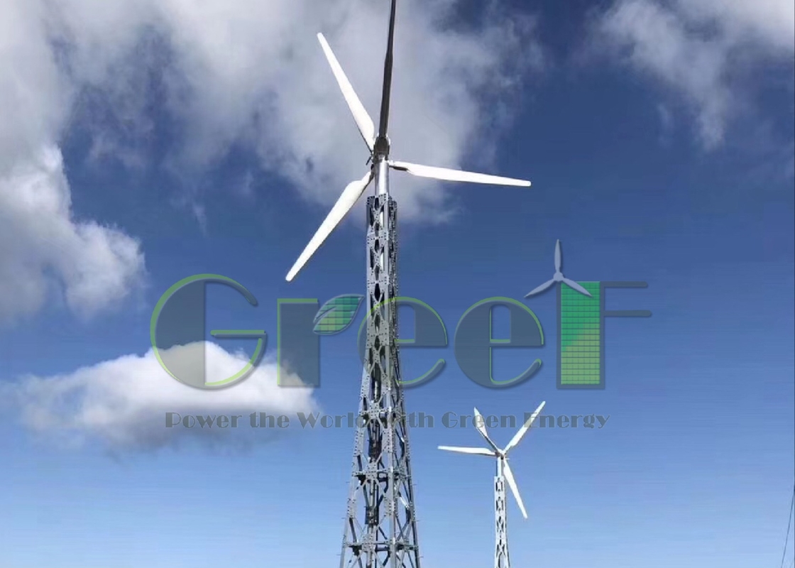 Metoda zatrzymania automatycznego hamulca dla poziomej turbiny wiatrowej z łopatami z FRP i mocą znamionową 5-30kW