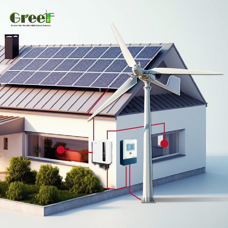 Wiatrak wiatrowy z regulacją skoku łopat 20KW / 30KW Technologia zmiennego skoku łopat 30% Wysoka generacja energii Niska prędkość wiatru startowego 2,5 m/s