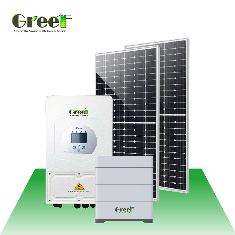 System solarny on-grid i off-grid z panelami słonecznymi z monokrystalicznego krzemu z akumulatorem i falownikiem