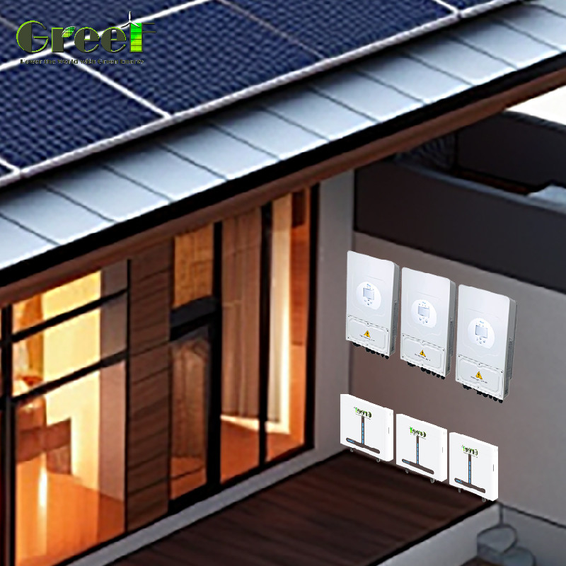 Elektryczny hybrydowy generator energii z funkcją zapasową wyświetlacz LCD 8Kw-10Kw Układ słoneczny