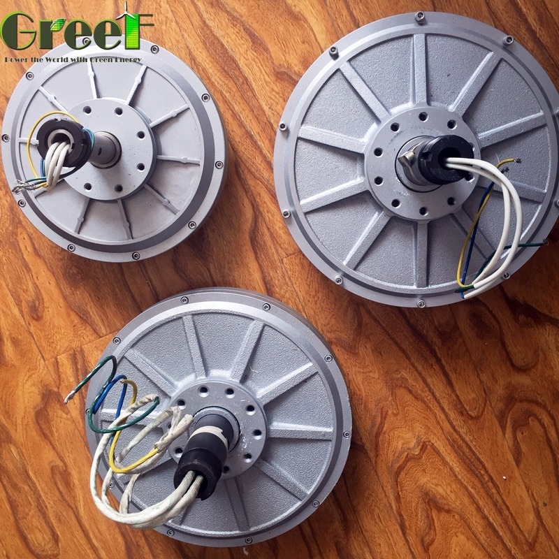 2kw bezrdzeniowy generator z magnesami trwałymi 3-fazowy generator energii elektrycznej