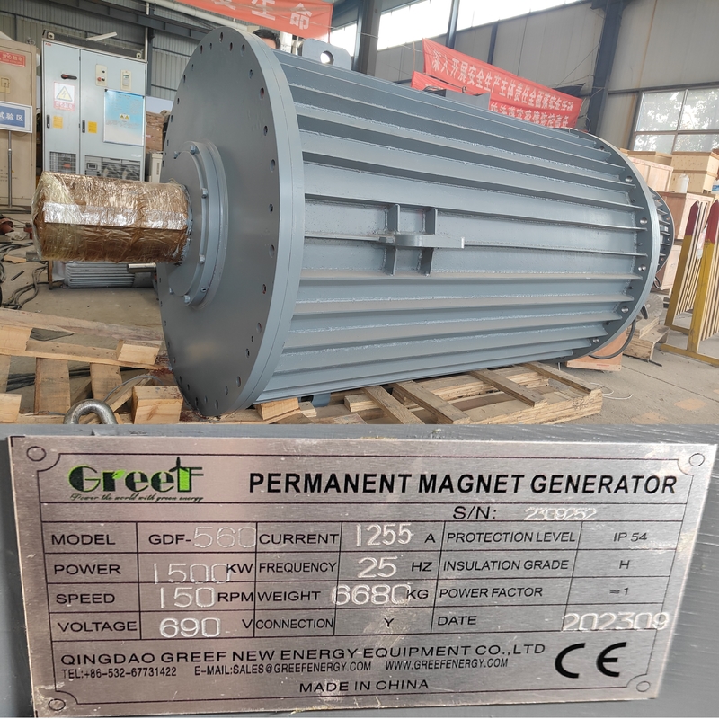 Generator PM 3-fazowy 220V 380V NISKA PRĘDKOŚĆ do turbiny wiatrowej 50KW 200KW