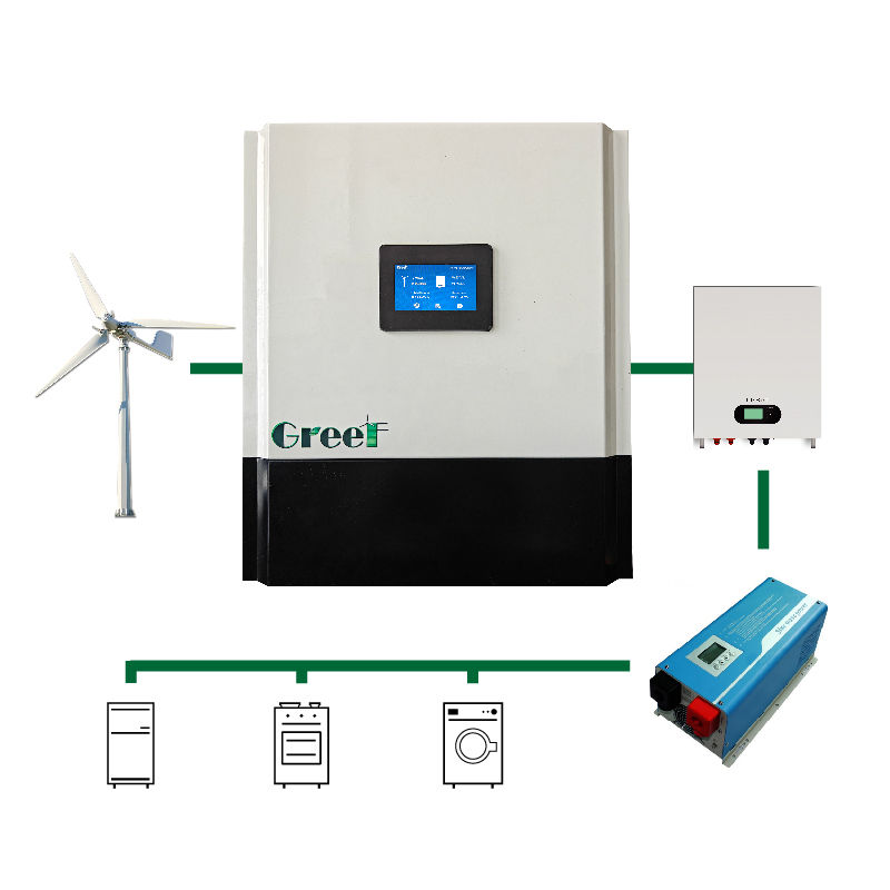 Kontroler LCD wyłączony z sieci dla turbiny wiatrowej lub systemu PMG z prądem wyjściowym znamionowym 100A/200A/80A/150A i temperaturą otoczenia -25°C-50°C