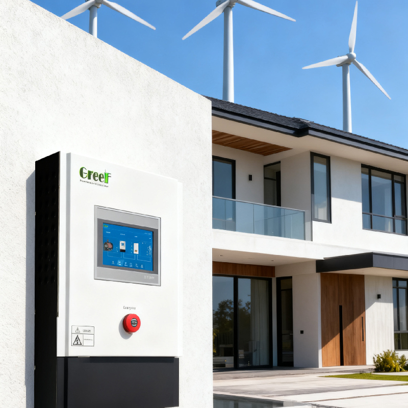 Na sterowniku sieci z zakresem napięcia baterii 350-450Vdc 95% maksymalna wydajność i moc nominalna 100kW do zarządzania energią