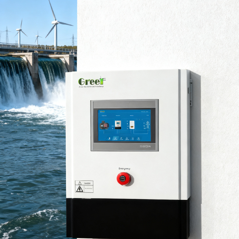Na sterowniku sieci z zakresem napięcia baterii 350-450Vdc 95% maksymalna wydajność i moc nominalna 100kW do zarządzania energią