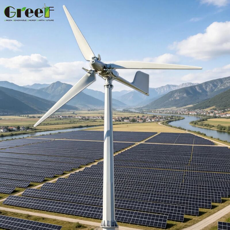 Certyfikowany przez IEC system hybrydowy wiatrowo-słoneczny z akumulatorem Lifepo4, pracujący w temperaturze od minus 25 do 60 stopni Celsjusza