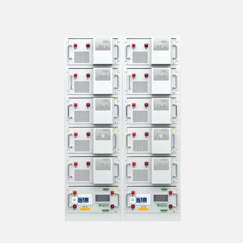 51.2V akumulator litowy wysokonapięciowy o głębokości rozładowania powyżej 80% i 6000 razy cyklu dla długotrwałego magazynowania energii