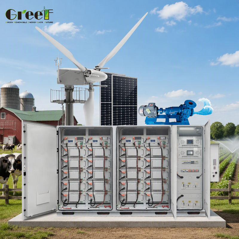 Hybrydowy system słoneczny o mocy 100-3000 kW z sterownikiem śledzącym wiatr i 98,3% efektywnością inwertera dla hybrydowego systemu słonecznego wiatru