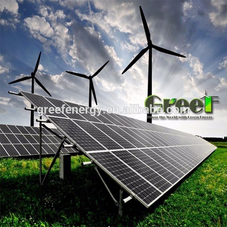 Łatwa instalacja Generator turbin wiatrowych o poziomej osi AC Solar Hybrid System 5KW
