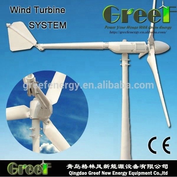 Instalacja na dachu Wind Speed ​​Grid Tie Solar Hybrid Wind Turbine System 2KW