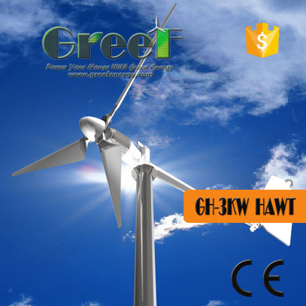2KW 3KW Łatwa instalacja Turbina wiatrowa o poziomej osi z systemem Off Grid On Grid